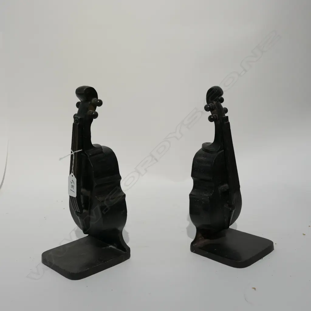 PR OF VIOLIN BOOKENDS H 260 MM Image 1++