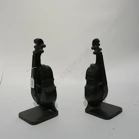 PR OF VIOLIN BOOKENDS H 260 MM