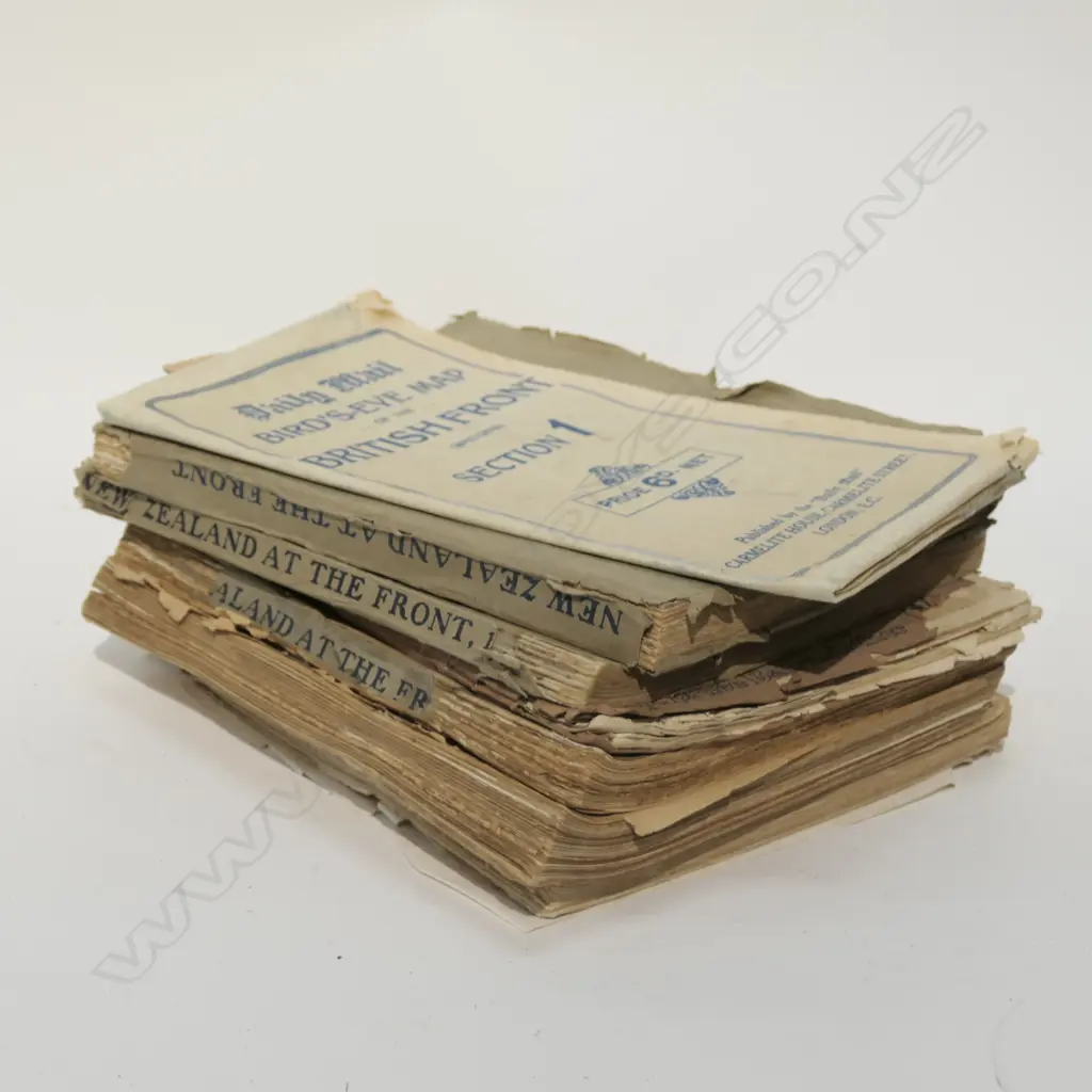 ASST 'NZ AT THE FRONT' BOOKS X 6 + MAP Image 1++