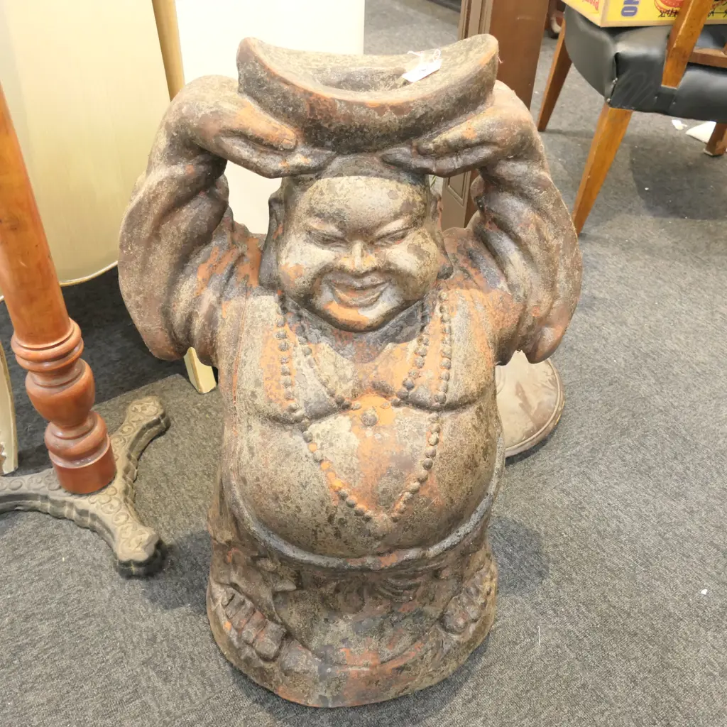 OLD LGE TERRACOTTA BUDDHA SCULPTURE Image 1++