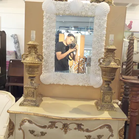 PAIR LARGE IMPRESSIVE COVERLY LAMP BASES H 500