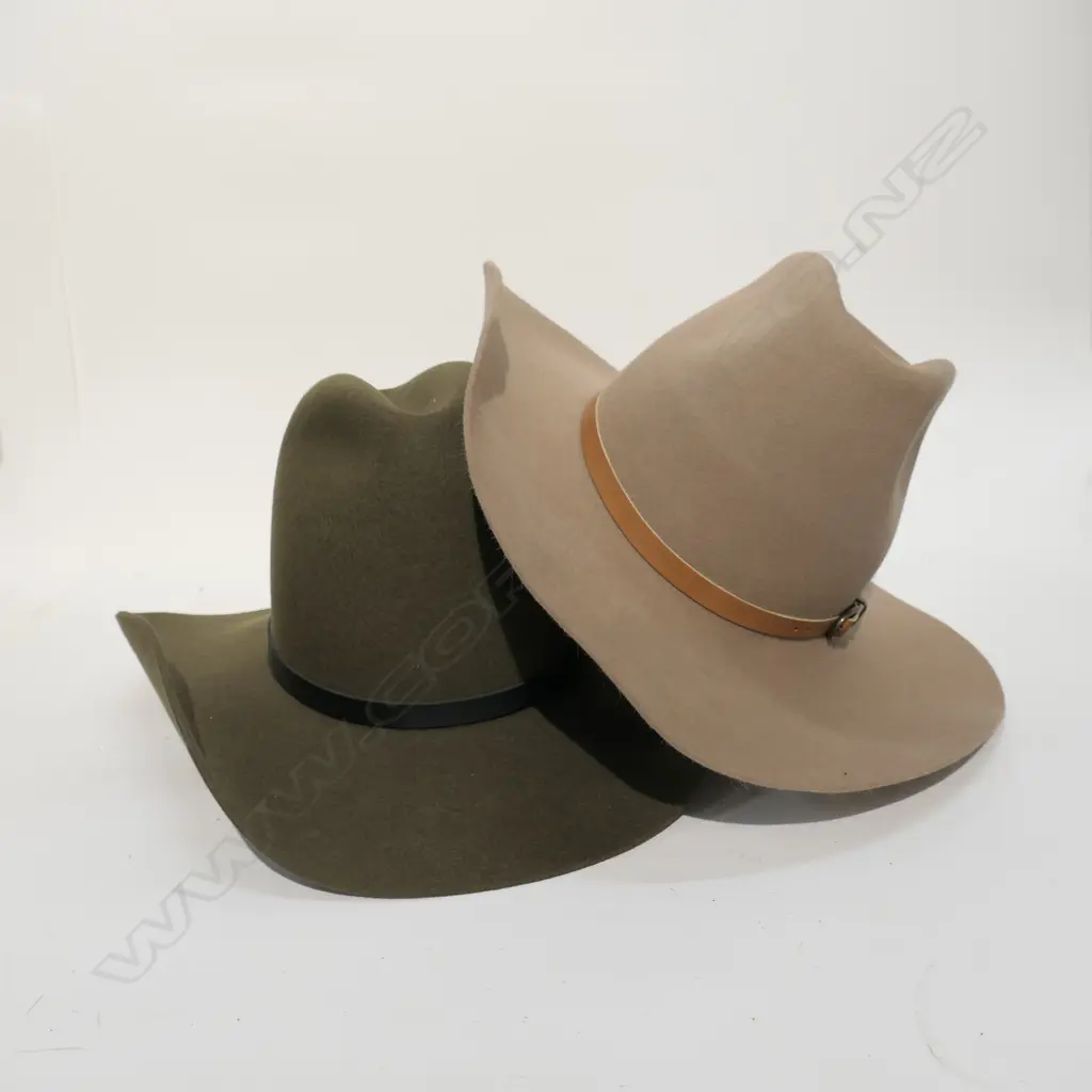 TWO GENTS HILLS HATS - RODEO + BRONCO AS NEW Image 1++