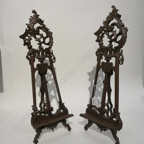 TWO SMALL WOODEN EASELS