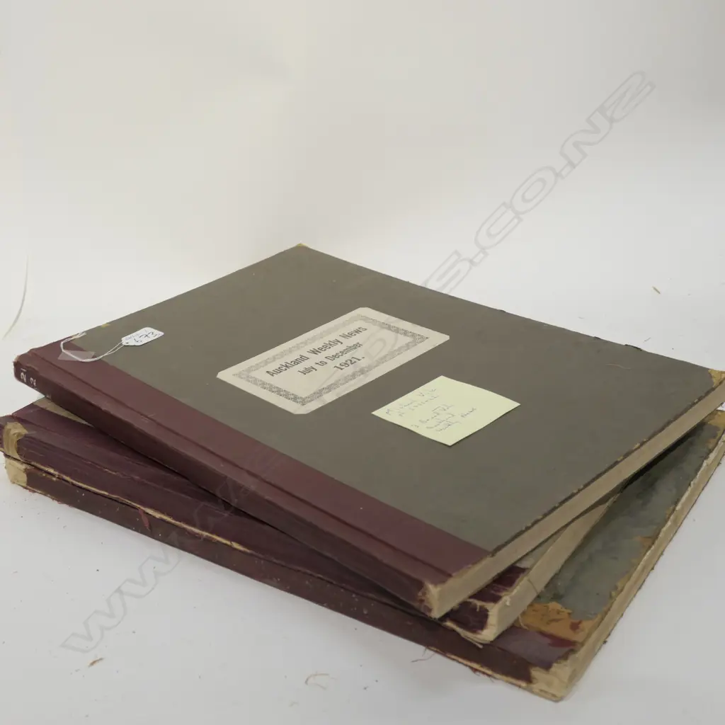 3 BOUND VOLUMES AUCKLAND WEEKLY NEWS  Image 1++