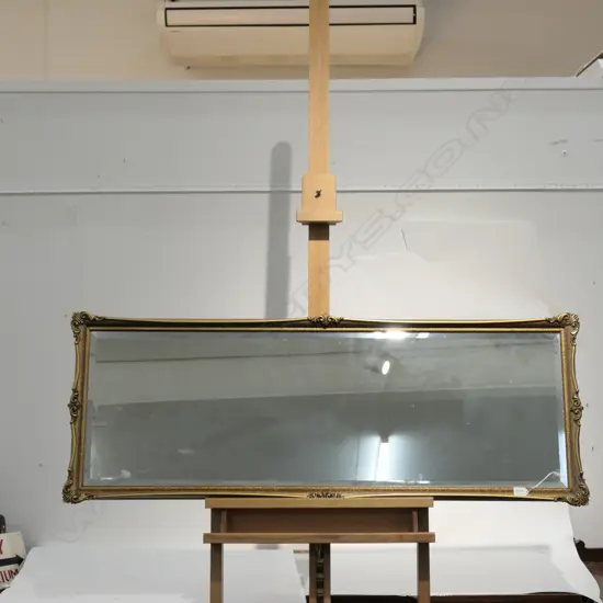 GILT FRAMED BEVEL EDGE HALL MIRROR