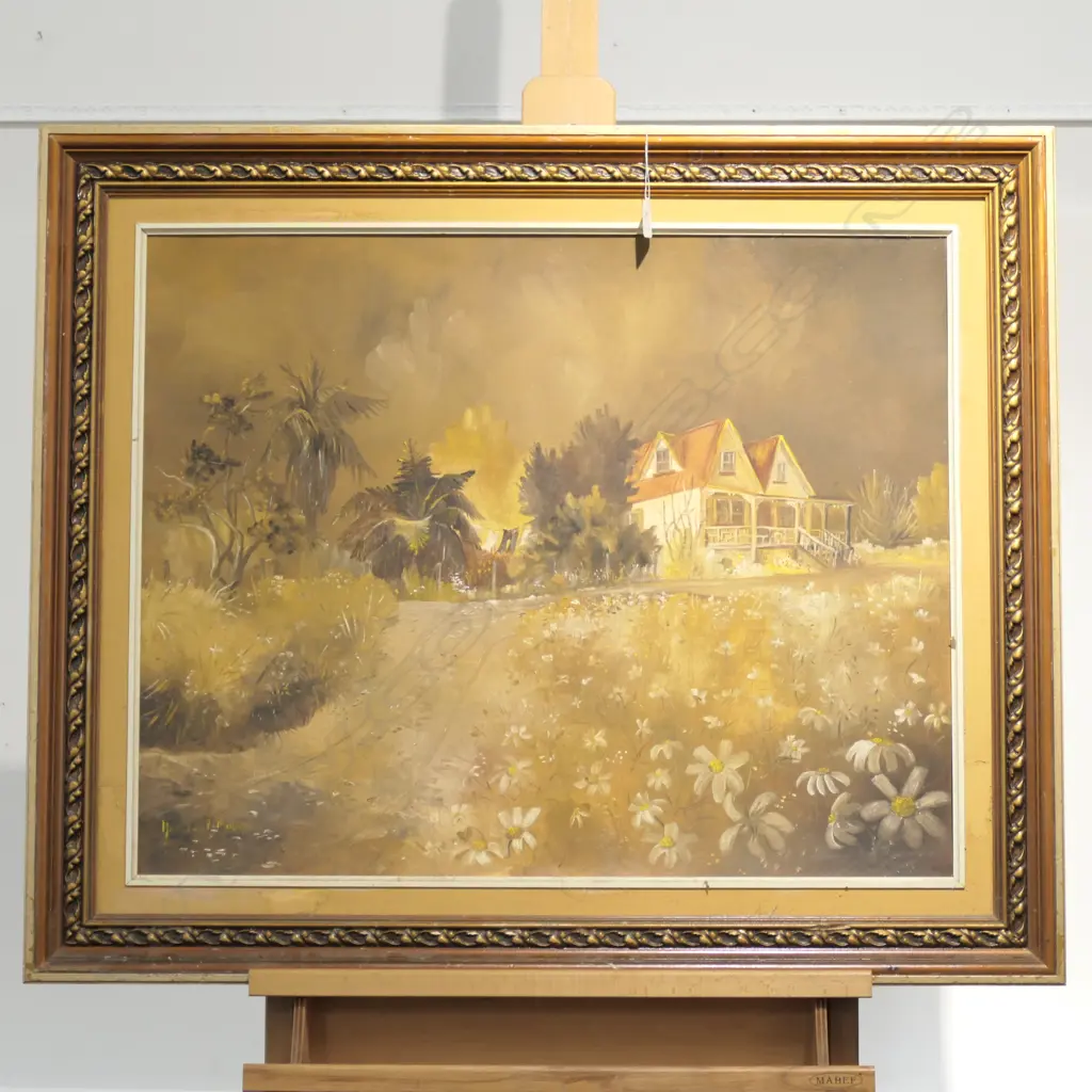 MARGARET MOORE OIL ON BOARD  OLD COTTAGE 800 X 950 MM Image 1++