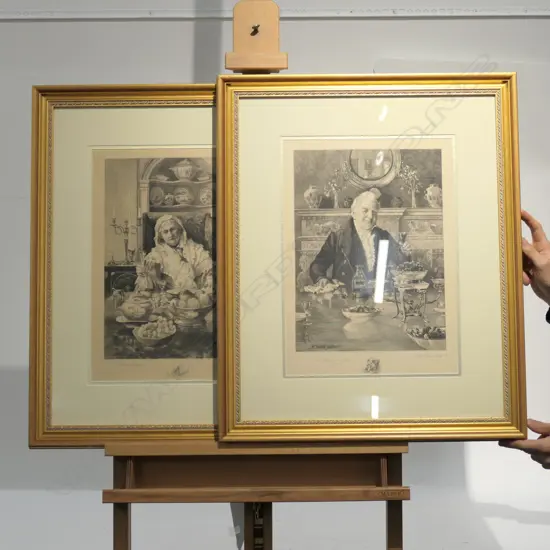 PAIR OF PORTRAIT ENGRAVINGS BY W DENDY SADLER