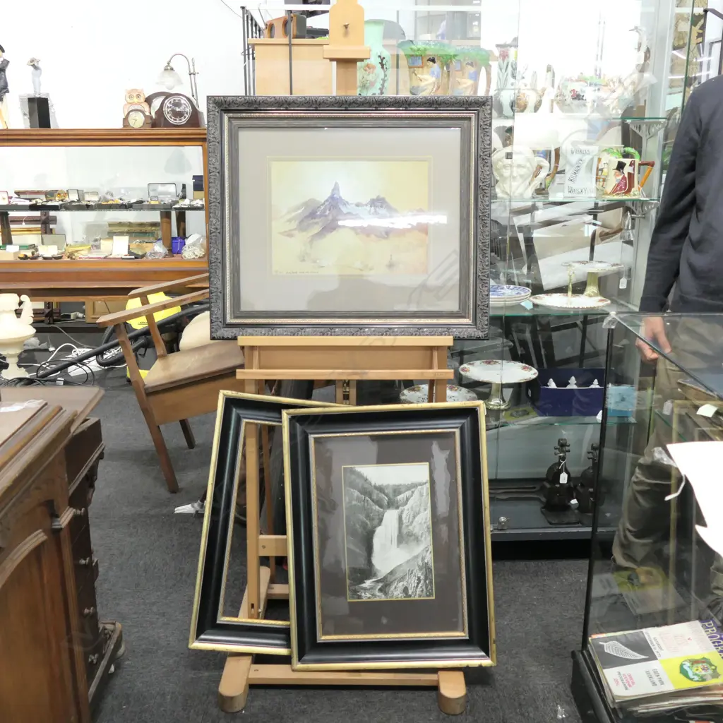 2 FRAMED PRINTS + BLACK GOLD FRAME Image 1++