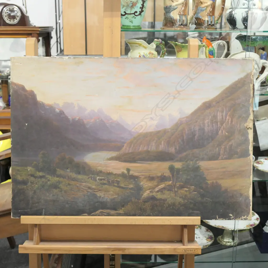 UNSIGNED COLONIAL OIL ON CANVAS 510 X 760 MM Image 1++