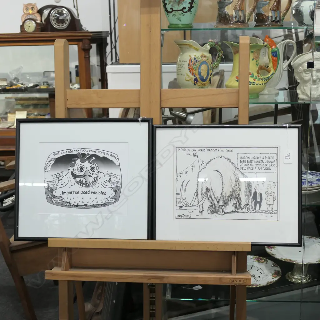 TWO CARTOONS 1 BY MARK DOVER - 'IMPORTED CAR' Image 1++