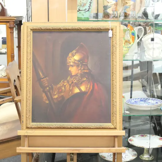 OIL PAINTING OF A KNIGHT