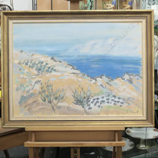 CLARK LANDSCAPE OIL ON BOARD C1970