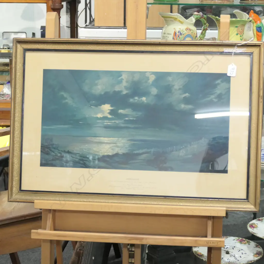 VINTAGE PRINT 'CARILLON' ARTIST WILL LONGSTAFF Image 1++