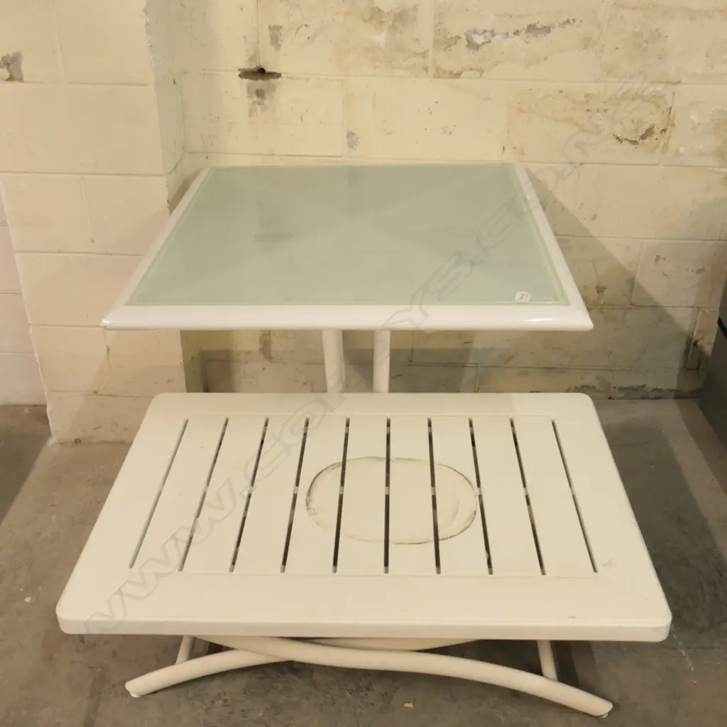 METAL/GLASS TABLE AND ANOTHER Image 1++