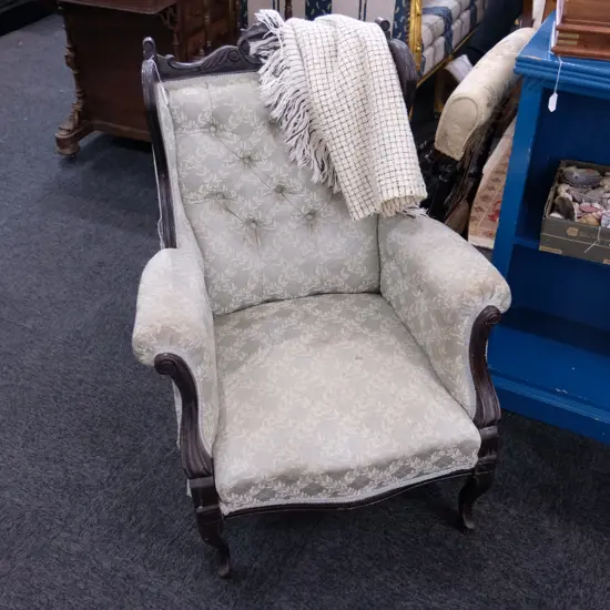 EDWARDIAN FRAMED ARMCHAIR