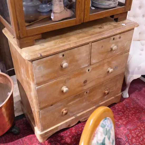 VICTORIAN PINE FOUR DRAWER CHEST
