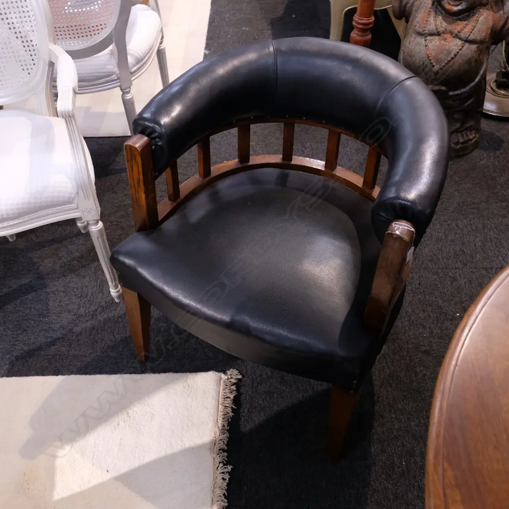 OAK FRAMED EDWARDIAN TUB CHAIRS Image 1++