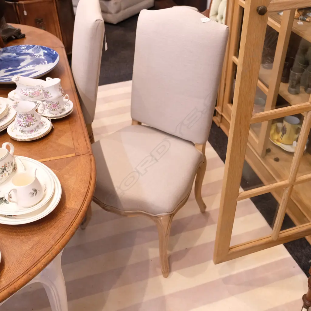 4 GREY CONTEMPORARY HIGH BACK DINING CHAIRS H. 1040MM Image 1++