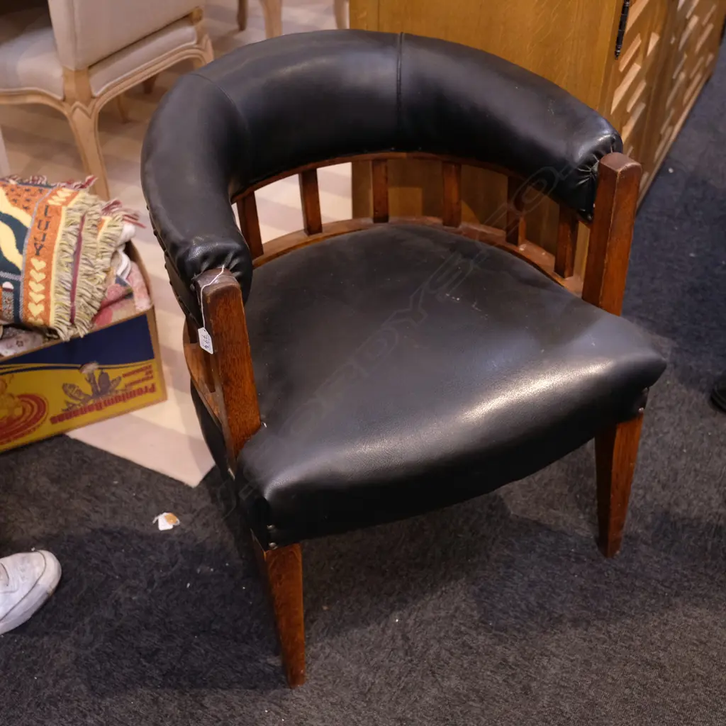 PR OAK FRAMED EDWARDIAN TUB CHAIRS Image 1++