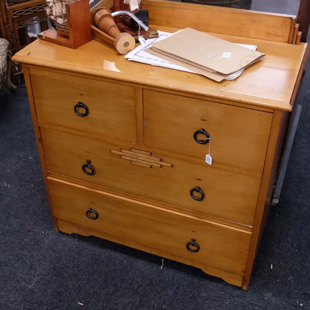 4 X DRAWER DECO CHEST OF DRAWERS Image 1++