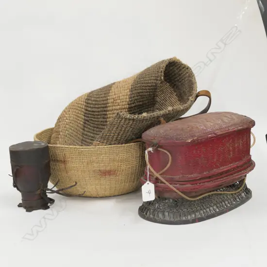 COLLECTION OF ETHNIC BASKETS  (EX THE NGAIRE HART ESTATE COLLECTION)