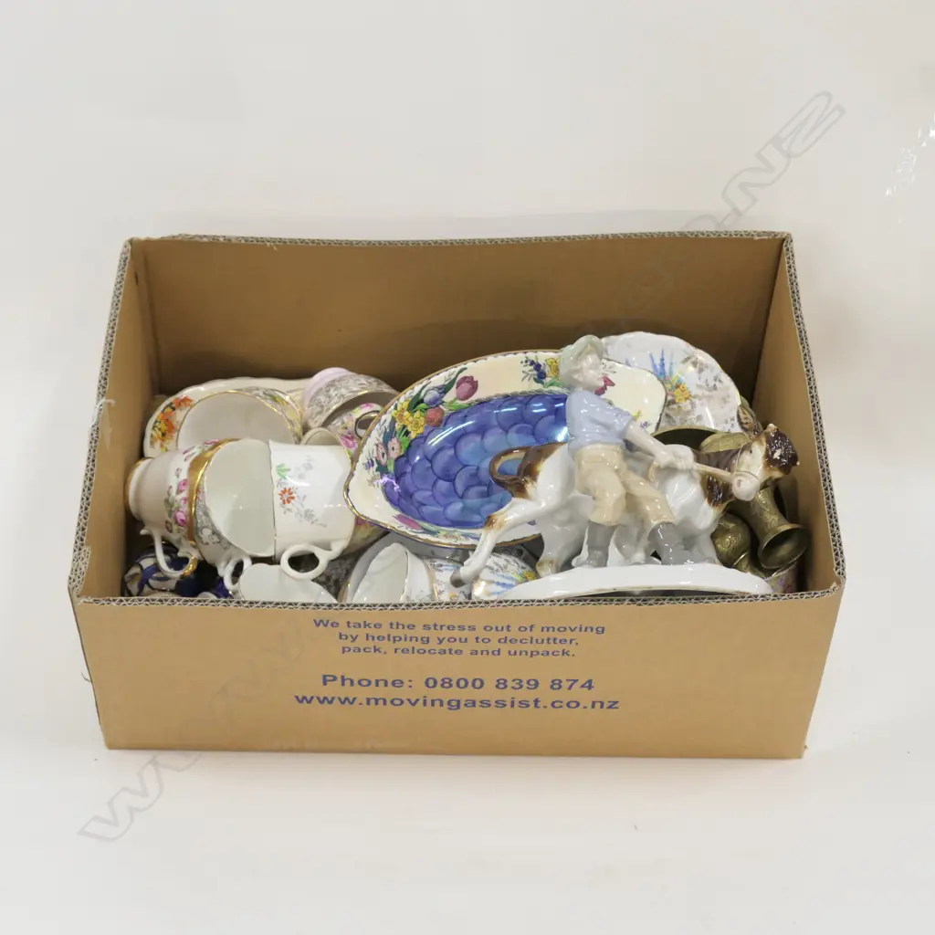 LOT TEA SETS/BRASS/C/WARE/MAILING/FIGURE WITH COW Image 1++