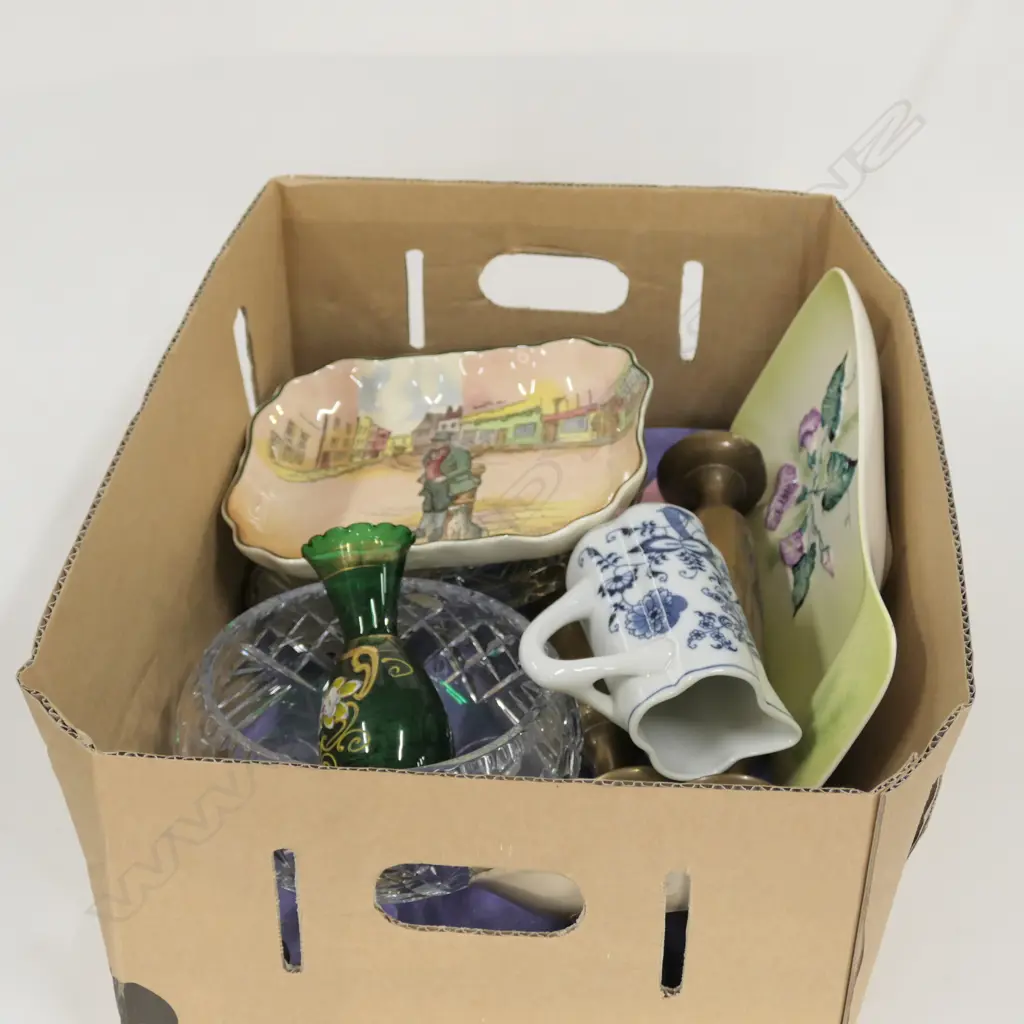 LOT /BRASS/ BLUE DANUBE/C/ WARE/CRYSTAL ETC Image 1++