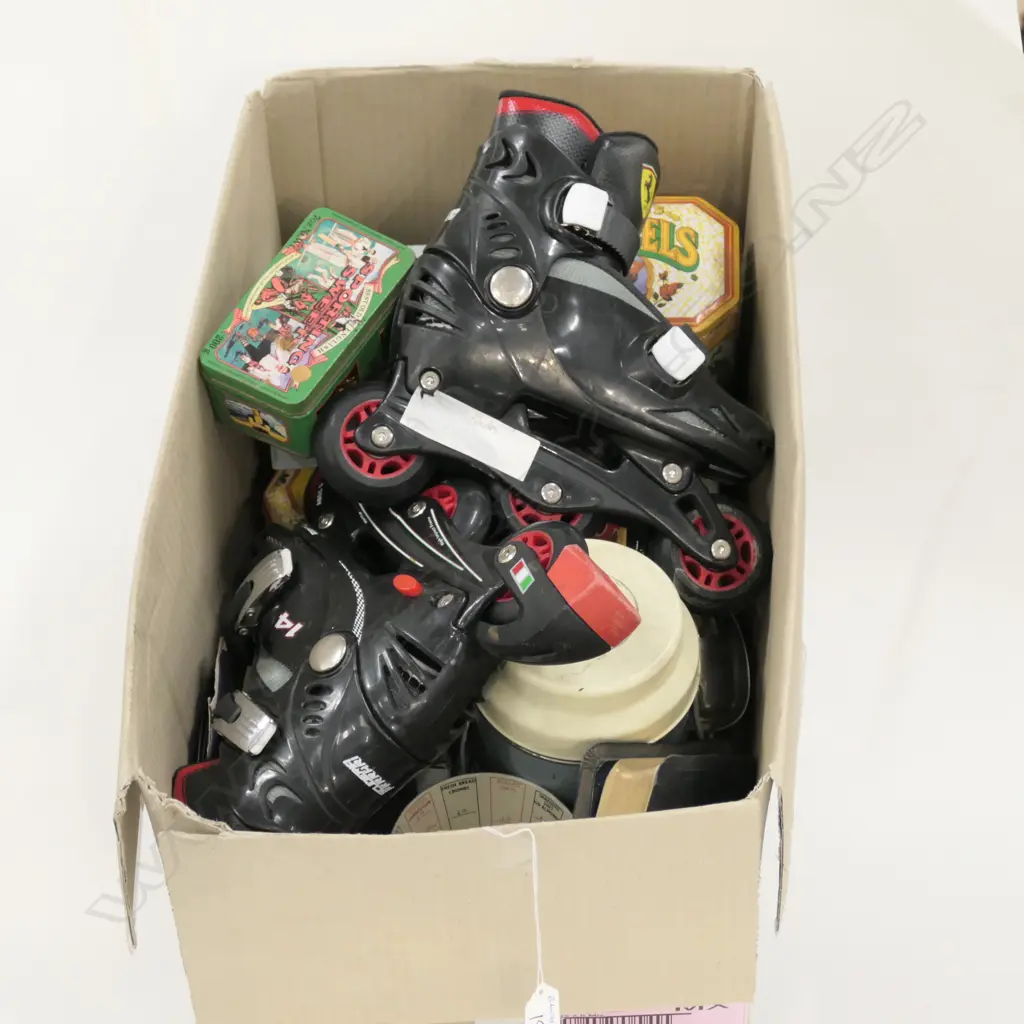 LOT ASST TINS RETRO ITEMS BOX BROWNIE ETC Image 1++