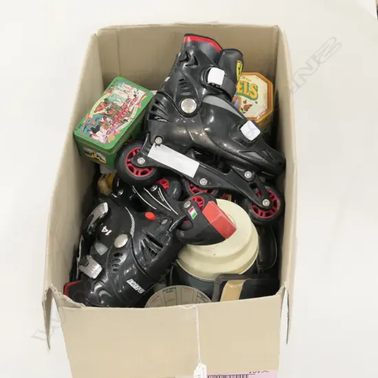 LOT ASST TINS RETRO ITEMS BOX BROWNIE ETC