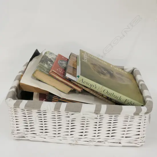 BASKET ASST BOOKS INCL. GOLDIE + RAY CHING ART BOOKS