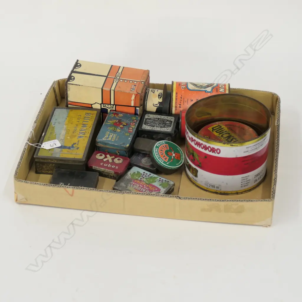 LOT ASST VINTAGE TINS Image 1++