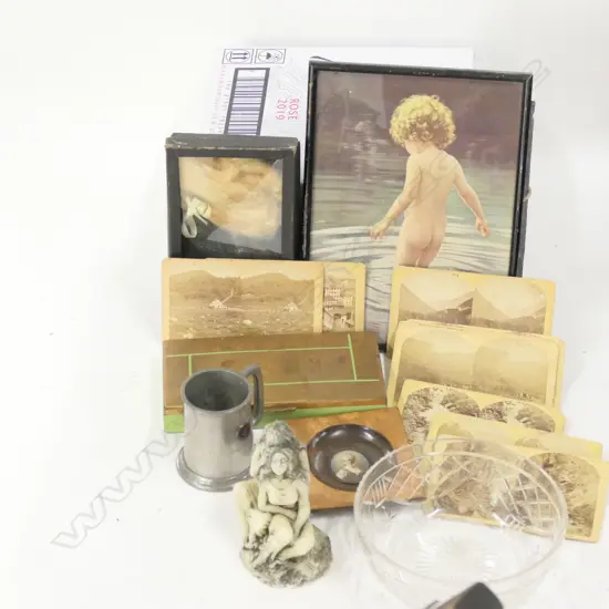 ASSTD. BOX OF CRYSTAL/PICTURE/LEADLIGHT WINDOW ETC 