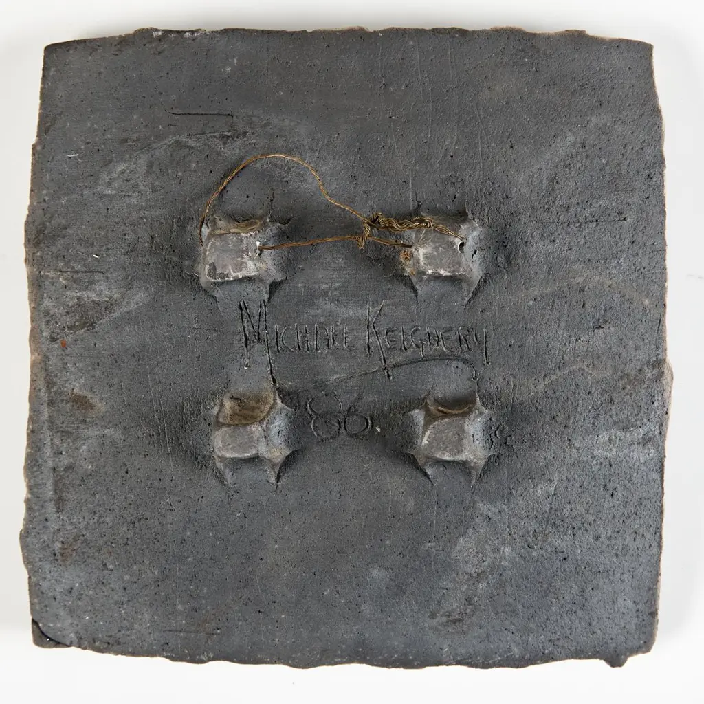 MICHAEL KEIGHERY SQUARE SLAB DISH SGD & DATED ’86. 280 x 270mm Image 1++