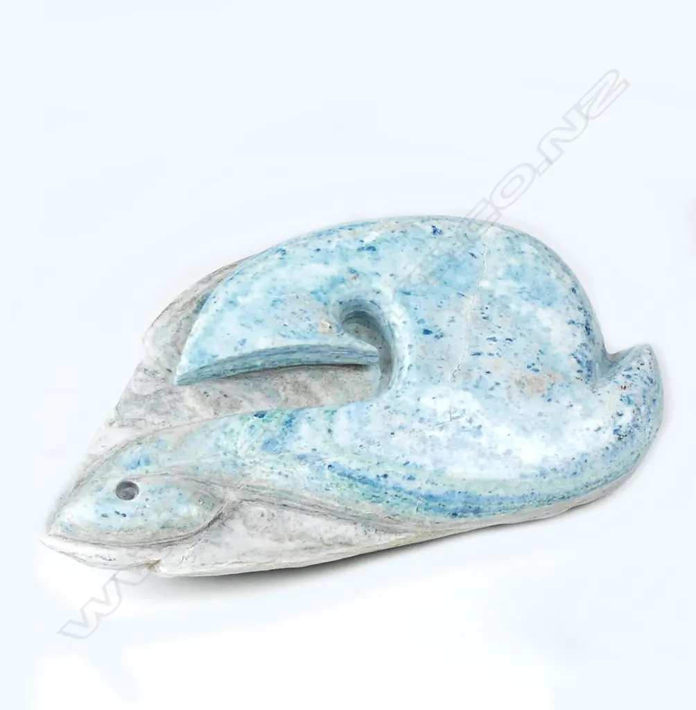 CARVED STONE FISHHOOK ROCK Image 1++