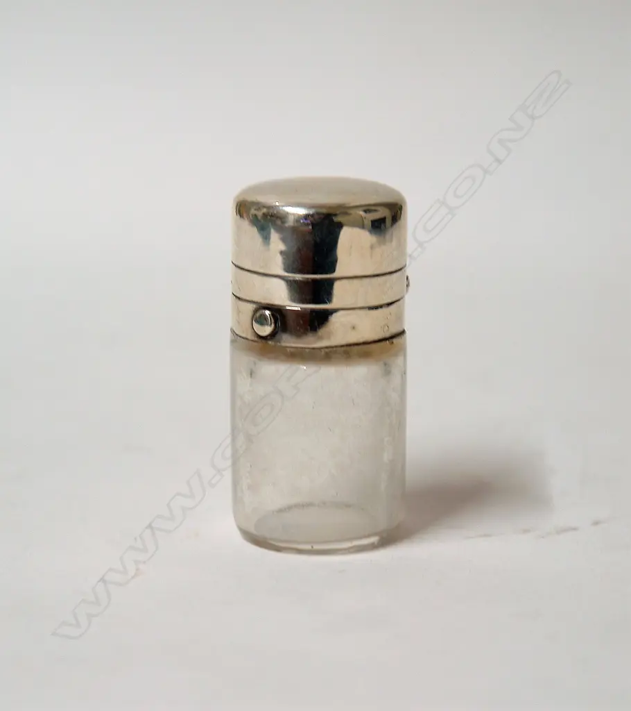 A Victorian silver and glass smelling salts jar Image 1++