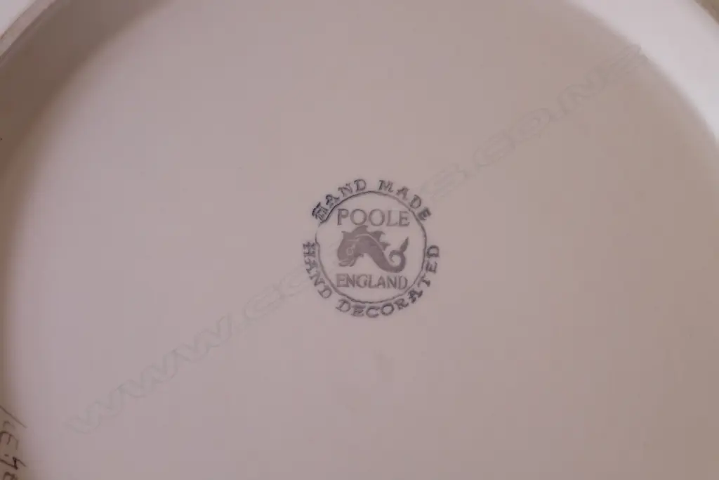 LARGE HAND POTTED POOLE CHARGER DIA.  Image 1++