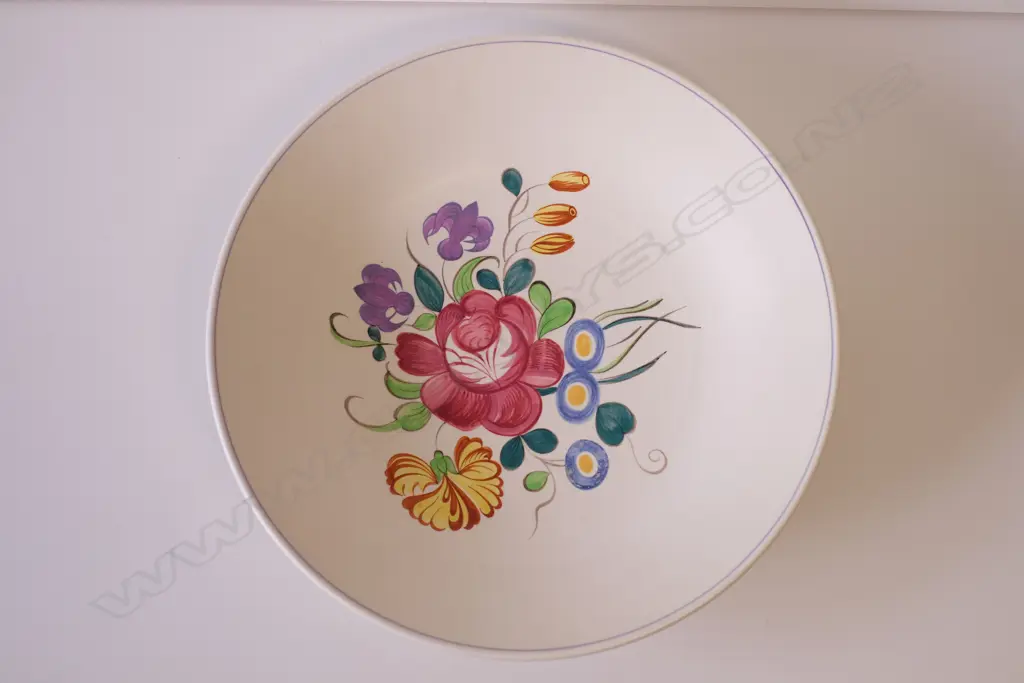 LARGE HAND POTTED POOLE CHARGER DIA.  Image 1++