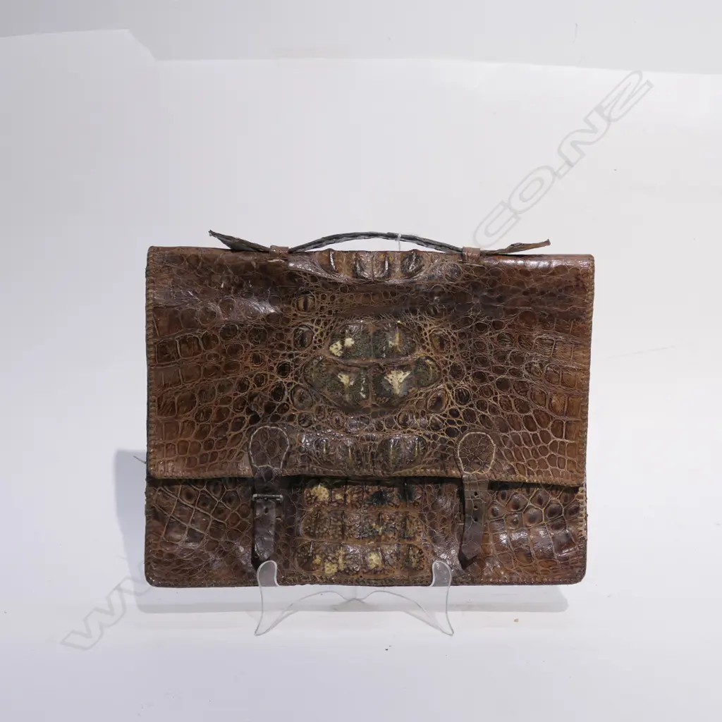 VINTAGE CROCODILE SKIN BRIEF CASE Image 1++
