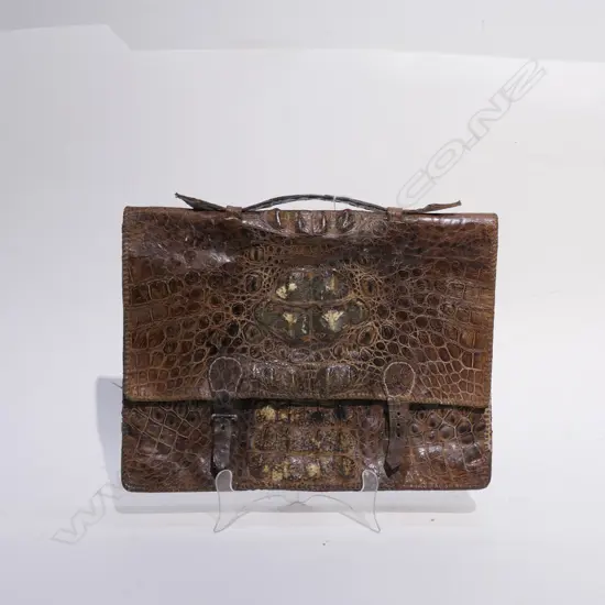 VINTAGE CROCODILE SKIN BRIEF CASE