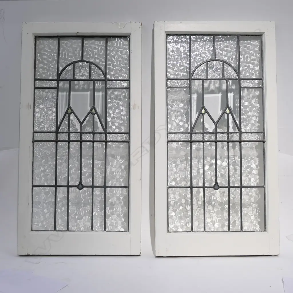 PAIR OF LEADLIGHT WINDOWS 10702 X 550 Image 1++