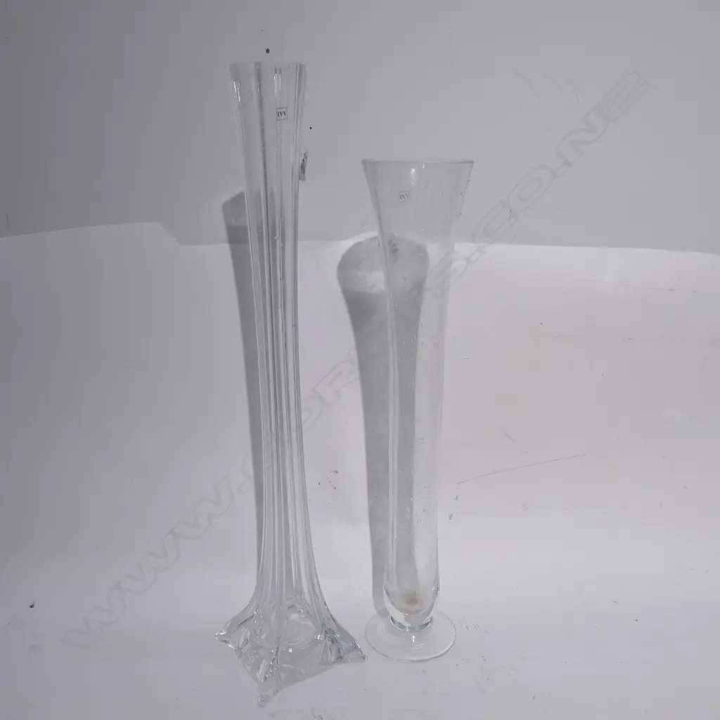 TWO TALL GLASS VASES - LARGEST H. 700MM Image 1++