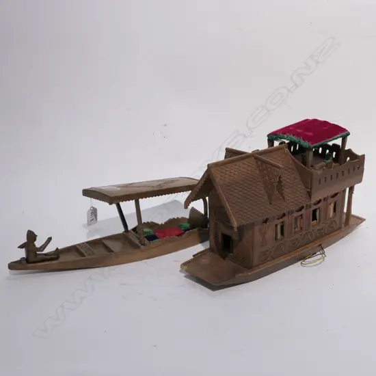 THAI WOODEN BOAT AND CANOE L450 MM