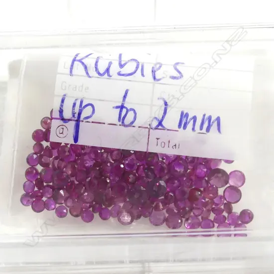 FACET CUT RUBIES TOTAL 10CT