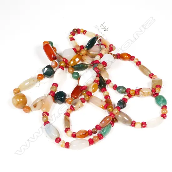 2 STONE BEADED NECKLACES