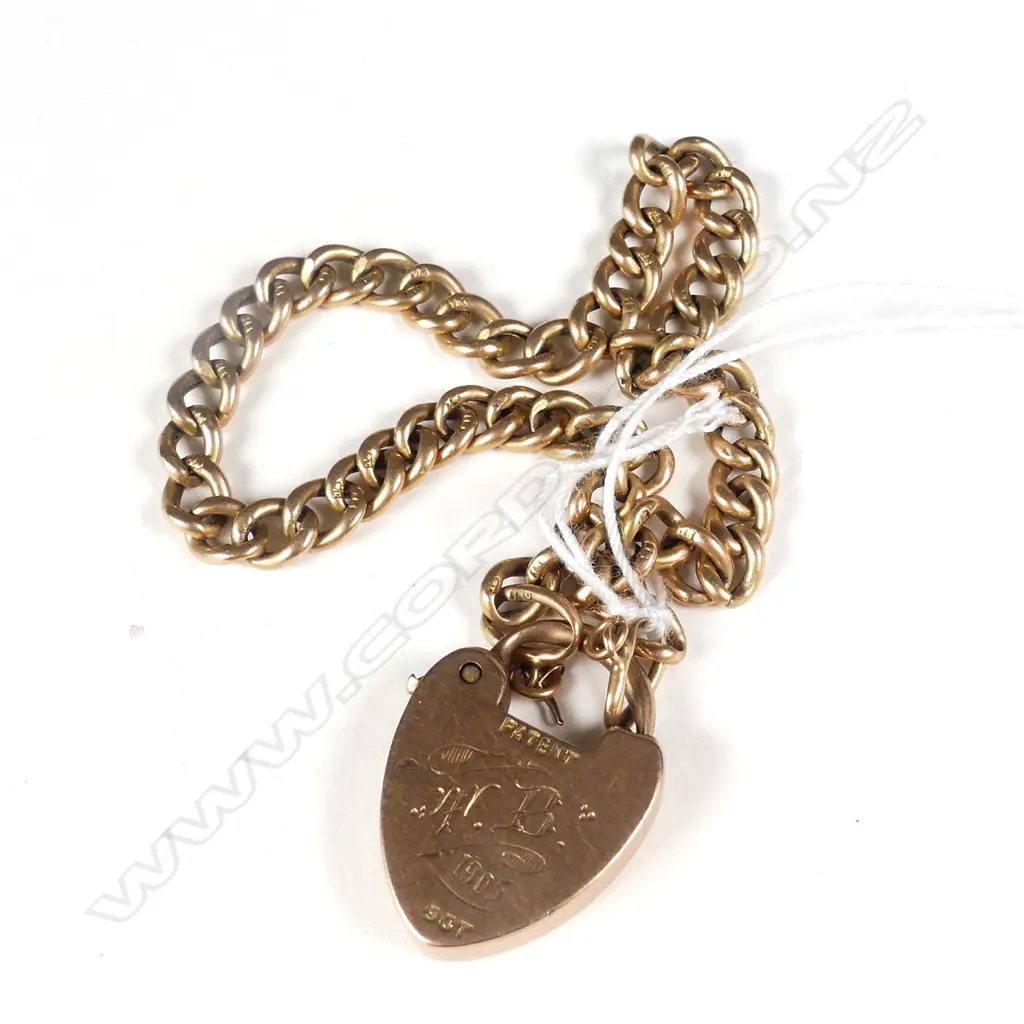 9CT GOLD EDWARDIAN CHARM BRACELET 7.28gm Image 1++