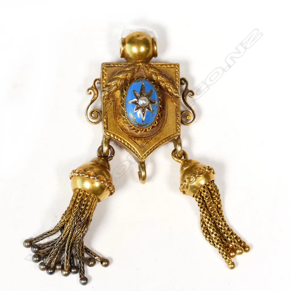 GOLD PLATED AND TURGUOISE PENDANT Image 1++