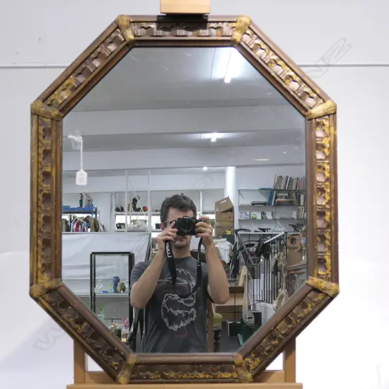 OCTAGONAL FRAMED MIRROR H 920 MM