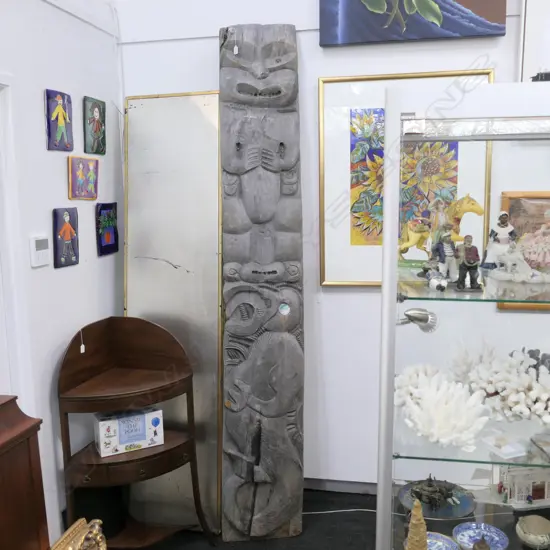 LARGE CARVED MAORI PANEL H 2400 MM