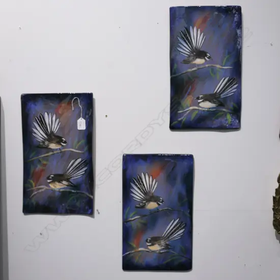 3 MORRIS & JAMES POTTERY WALL PLAQUES