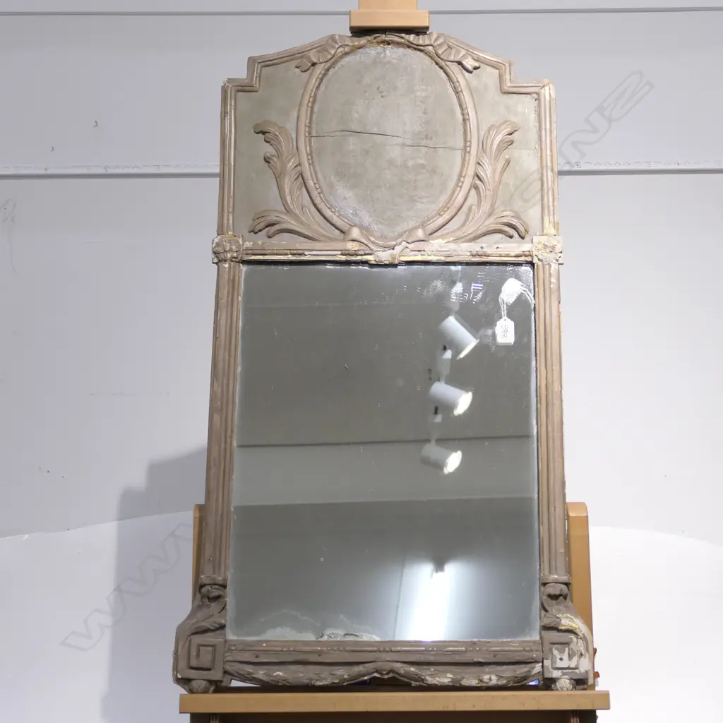 FRENCH ORNATE DISTRESSED MIRROR, 870 X 1500MM Image 1++